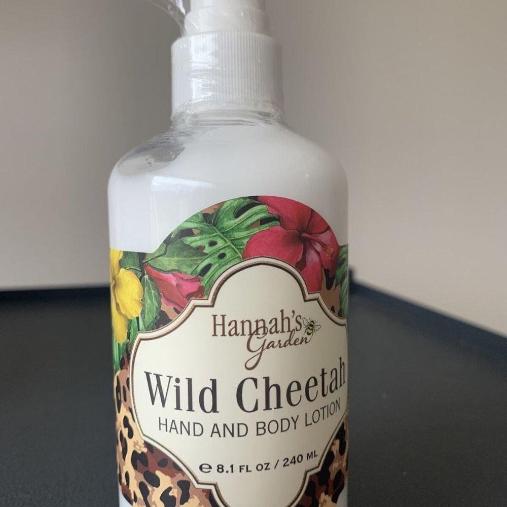 Hannah's Garden Wild Cheetah lotion